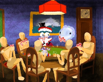 Caine and Bubble Poker Night