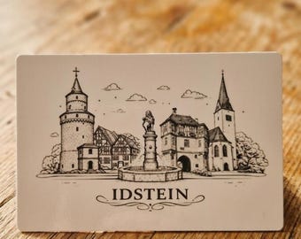Kühlschrankmagnet Idstein Skyline | Souvenir Hessen | Fridge Magnet Germany | Idstein Geschenk | Taunus Mitbringsel