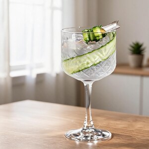 Copa de cristal de lujo, copa de vino tallada en estilo vintage, copa con tallos facetados con forma de diamante, elegante copa de cóctel, regalo de boda para amantes del vino.