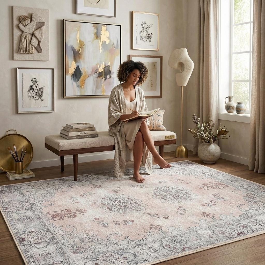 75×88✳︎楕円ラウンド　ブラウン　ブルー　パッチワーク　トルコヴィンテージラグ 75×88✳︎楕円ラウンド ブラウン ブルー パッチワーク トルコ