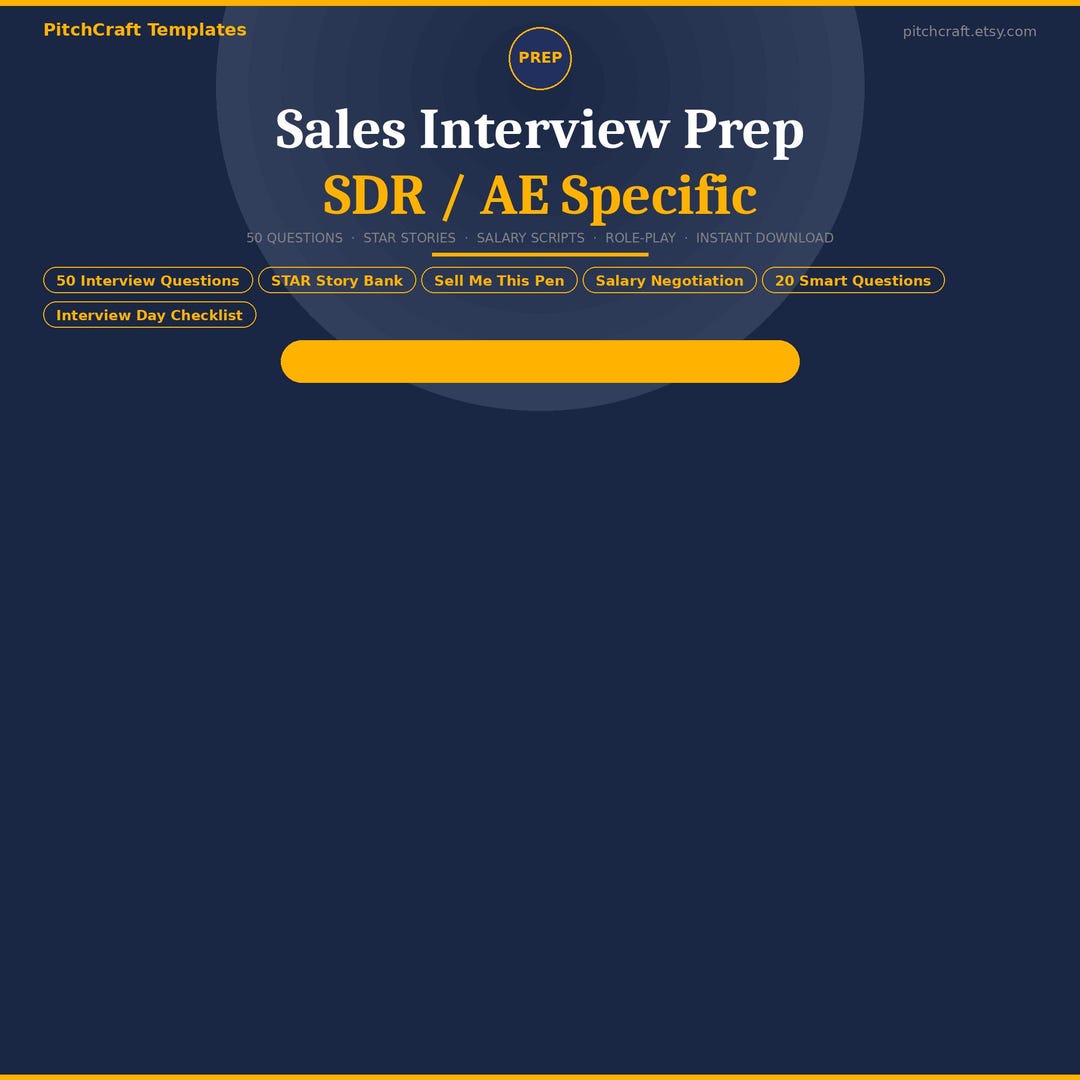 Sales Interview Prep Pack: SDR/AE Questions, STAR Stories, Salary ...