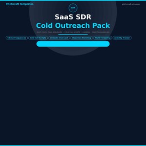 SaaS SDR Cold Outreach Pack | ICP Guide, Email Sequences, Call Scripts (Instant Download)