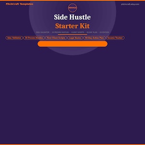 Side Hustle Starter Kit | Idea Validator, Client Scripts, 90-Day Plan (Instant Download)