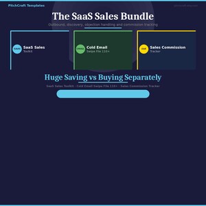 Pakiet sprzedaży SaaS | Zestaw narzędzi SaaS | Ponad 110 szablonów zimnych e-maili | Śledzenie prowizji | Natychmiastowe pobieranie