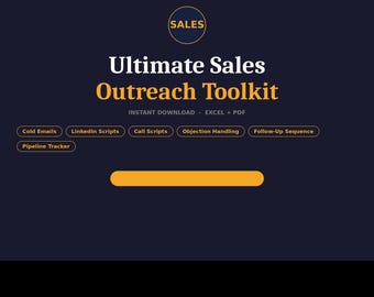 Sales Outreach Toolkit | Cold Email Templates, LinkedIn Scripts, Objection Handling (Instant Download)