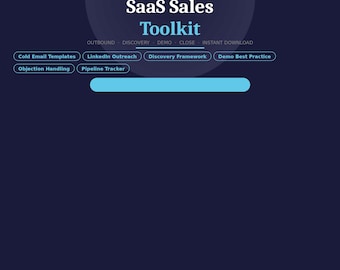 SaaS Sales Toolkit | Cold Email, Discovery Call, Demo Frameworks (Instant Download)
