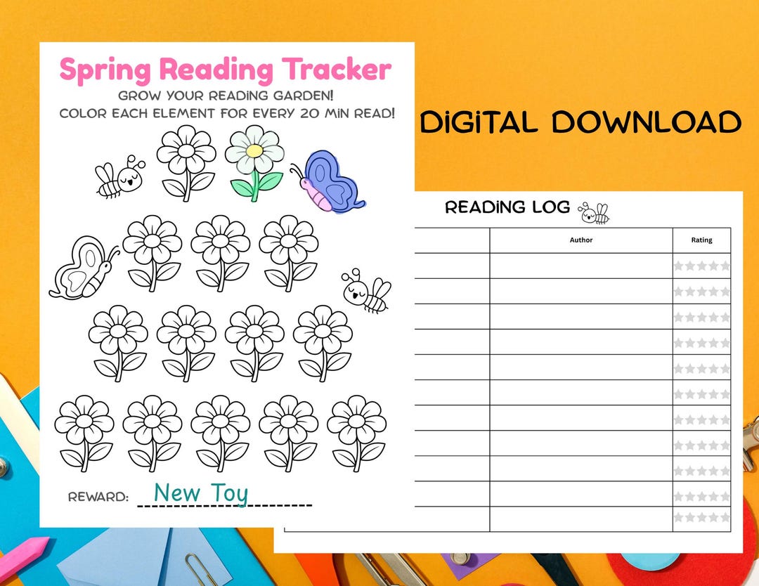 Spring Tender Tracker Spring Reading Tracker - Etsy