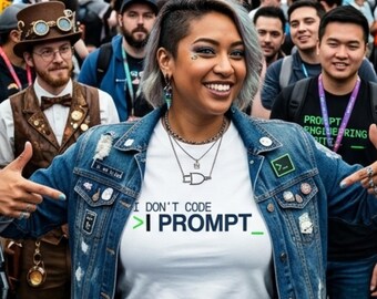 I Don't Code T-Shirt | AI Prompt Engineer Tech Humor Tee