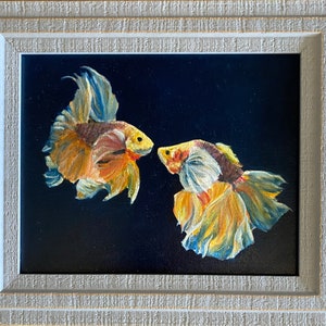 Siamese Fish Oil Painting