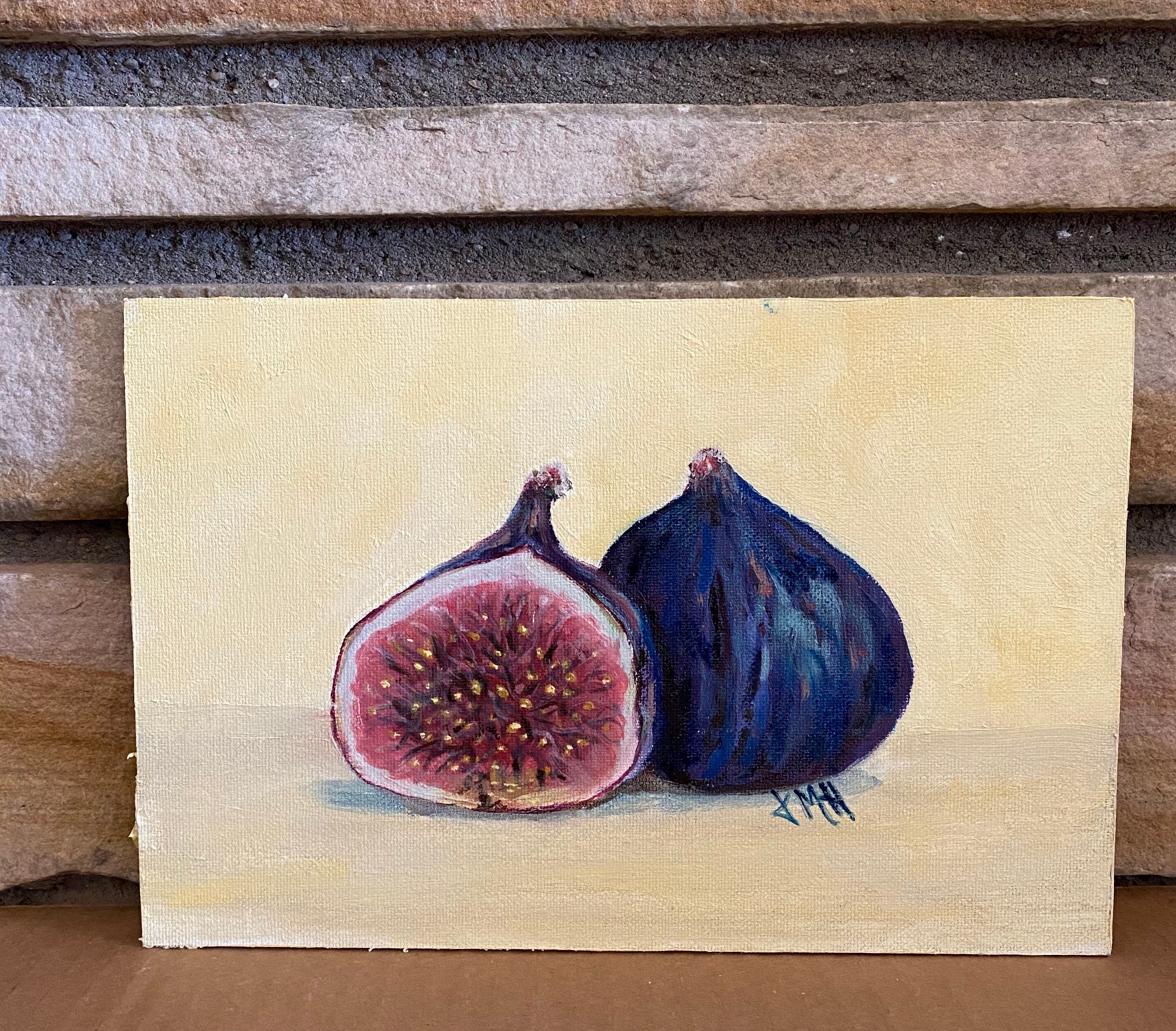 Small 6x9 Original Oil Painting of Figs Etsy