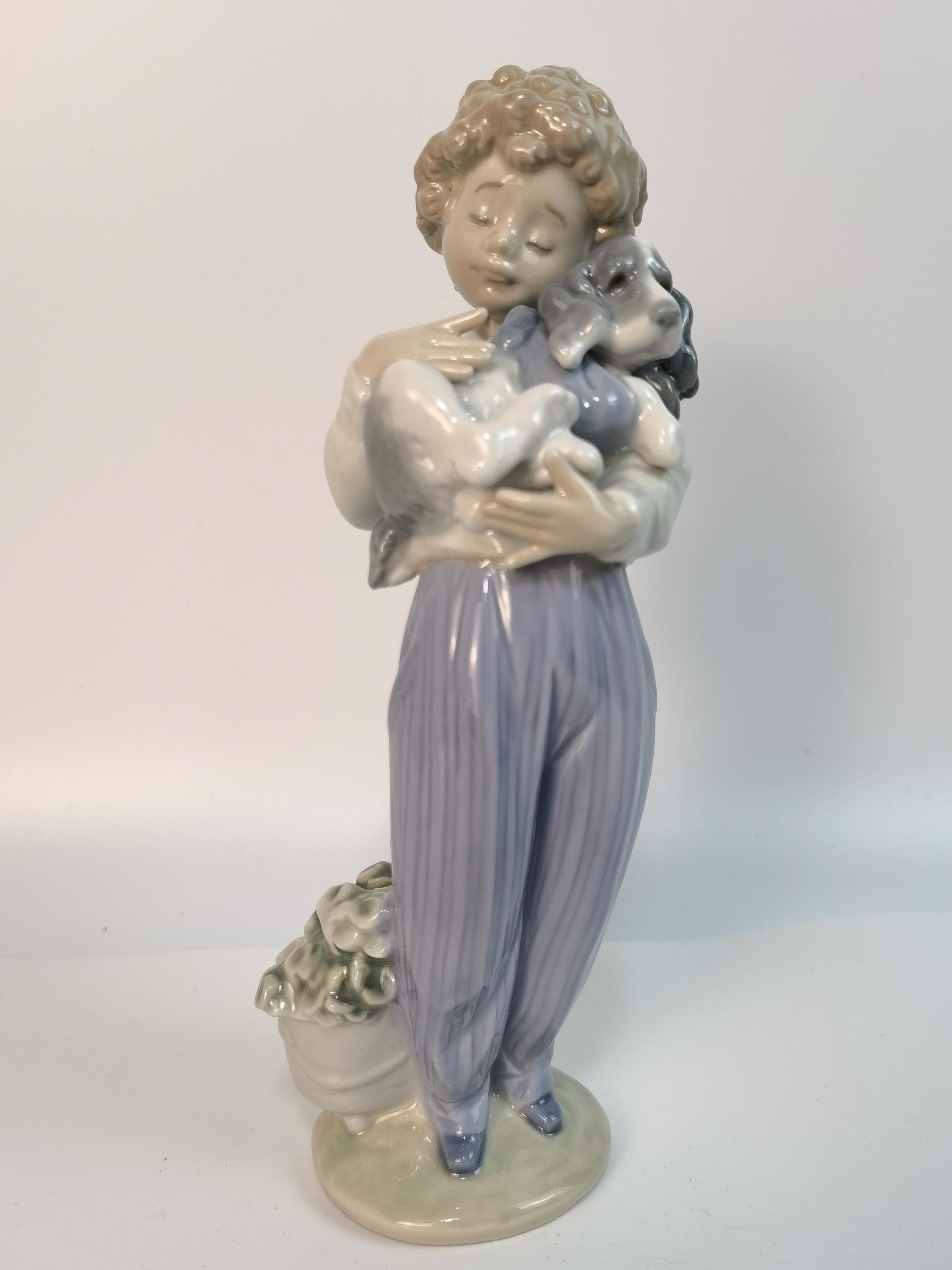 Boy With Dog and Puppies Lladro - Etsy
