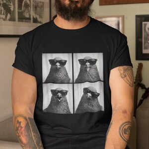 Pigeon Shirt, Photobooth Pigeon tee, Funny Bird shirt, Gifts for Birders