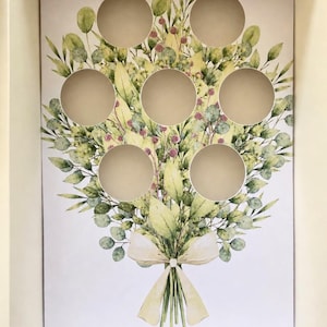 Sage Botanical Bouquet | Cupcake Box Insert Template | Printable Cupcake Holder | Digital Download | 10X35X25CM Cake Box | 12 Cupcake Box