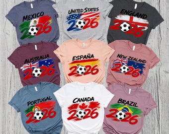 World Cup 2026 Country Teams Shirts, National Football Nations Shirts, World Cup Family Shirts, World Cup United States, World Cup Teams Tee