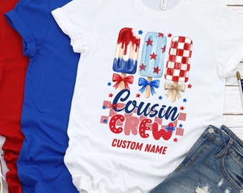 Personalized Cousin Crew Shirt-4th of July cousin crew Shirt-Cousin crew 4th of July Shirts -Independence Day Shirt-Cousin Crew Kids Shirt