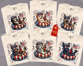 Custom Dog 4th of July Shirt, Personalized Patriotic Dog Lover Tee, All Dog Breeds USA Shirt, Dog Mom Gift, Summer Pet Memorial Day Tee