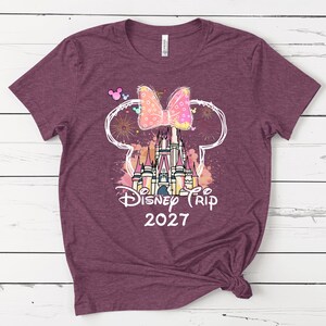 Castle Disney shirts 2027, trip matching tees