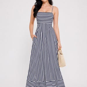 knee length dresses for ladies Simply Southern Nautical Dress for Women in Navy