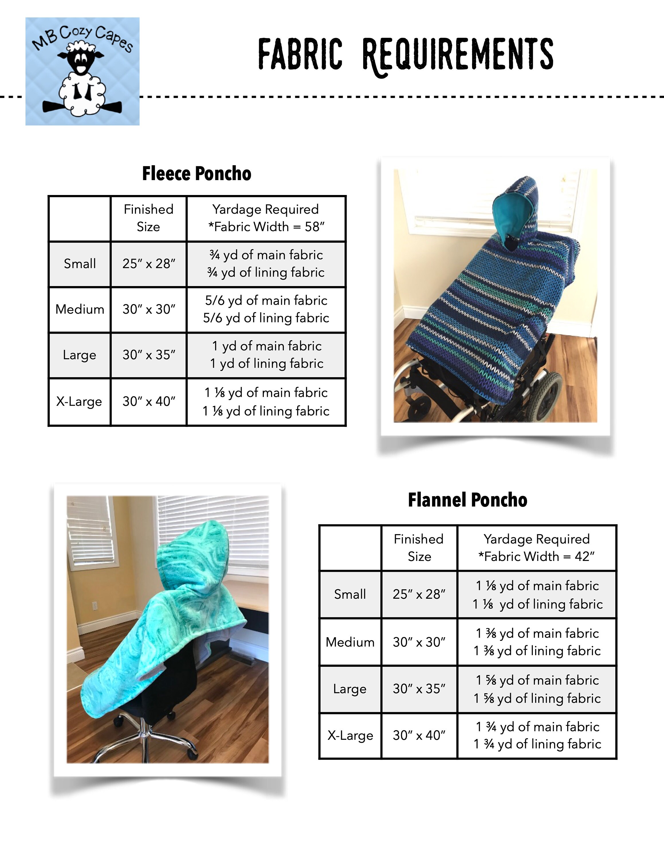Wheelchair Poncho/digital Sewing Pattern/adaptive Etsy Canada