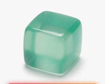 Translucent Teal Gel Squishy Stress Cube – Slow Rise Sensory Fidget Toy