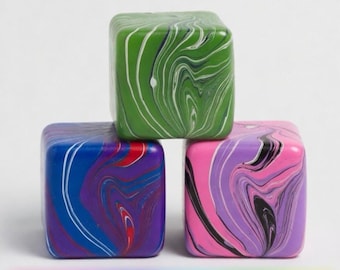 Assorted Tie Dye Nice Cube Fidget Toys - 3 Pack Slow Rise Stress Balls