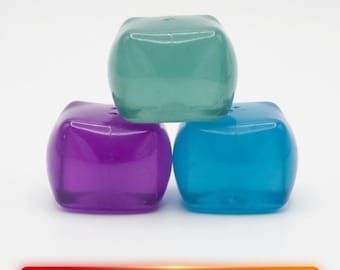 Cubos antiestrés de gel multicolor de recuperación lenta (paquete de 3) / Juguetes blandos para aliviar la ansiedad