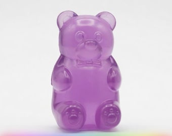 Soft Gel Purple Grape Slow Rise Squishy Gummy Bear
