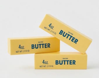 Paquete de 3 juguetes antiestrés realistas con forma de barra de mantequilla perfumada: juguete sensorial blando de recuperación lenta para aliviar el estrés.