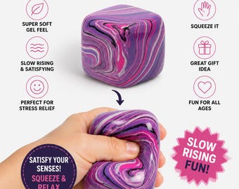 Soft Gel Cotton Candy Squishy Sugar Slow Rise Sensory Gel Nice Cube