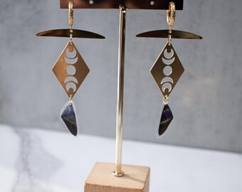 Pendientes de alas de mariposa auténticas – Rhetus Periander – Joyería con especímenes naturales – Pendientes llamativos