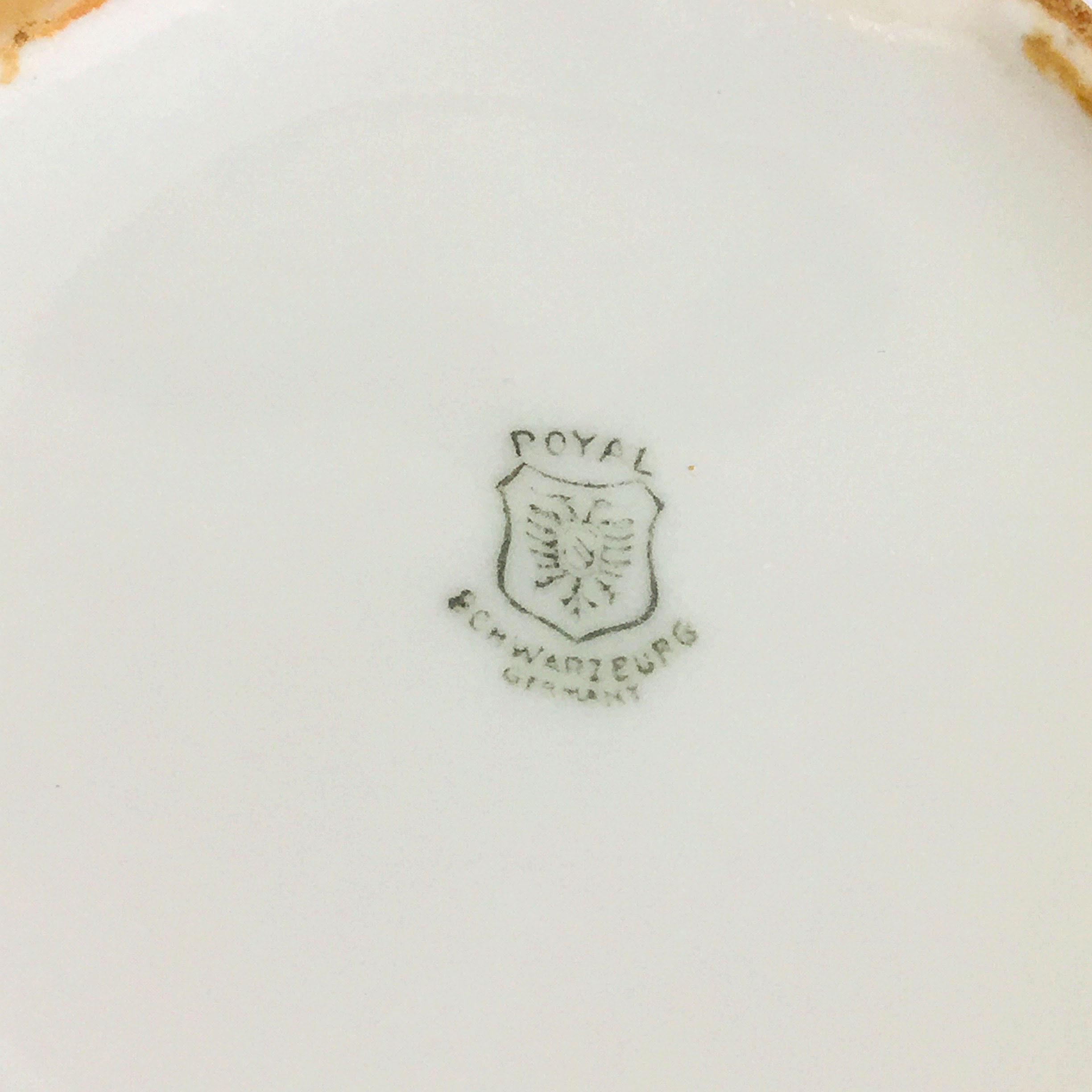 German Porcelain Lusterware Teapot - Rare Octagon Shape by