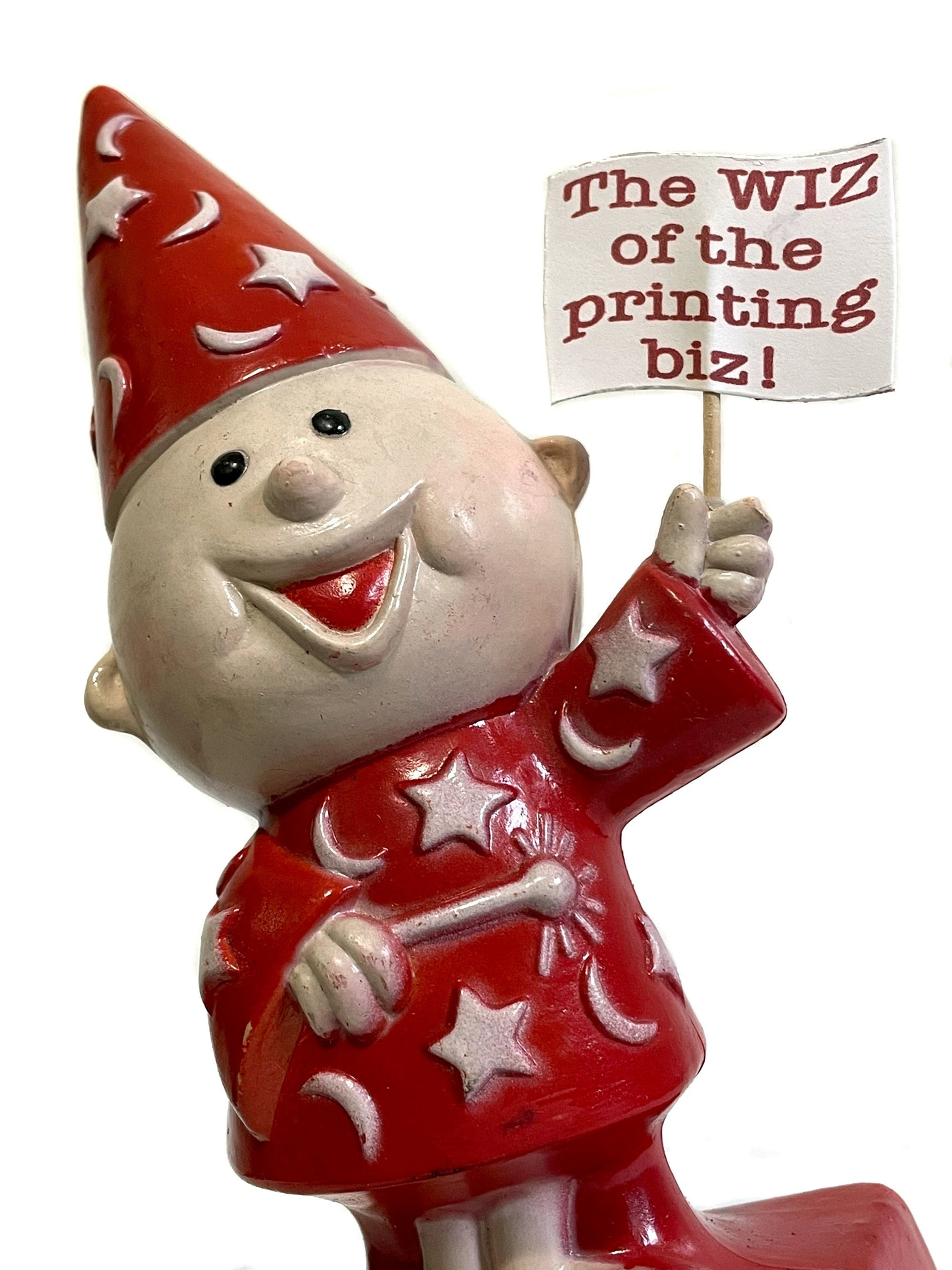 Insty-Prints 貯金箱 アドバタイジング ソフビ USA Ib70 Insty Prints Collectible Wizard Figurine - Sales Advertising