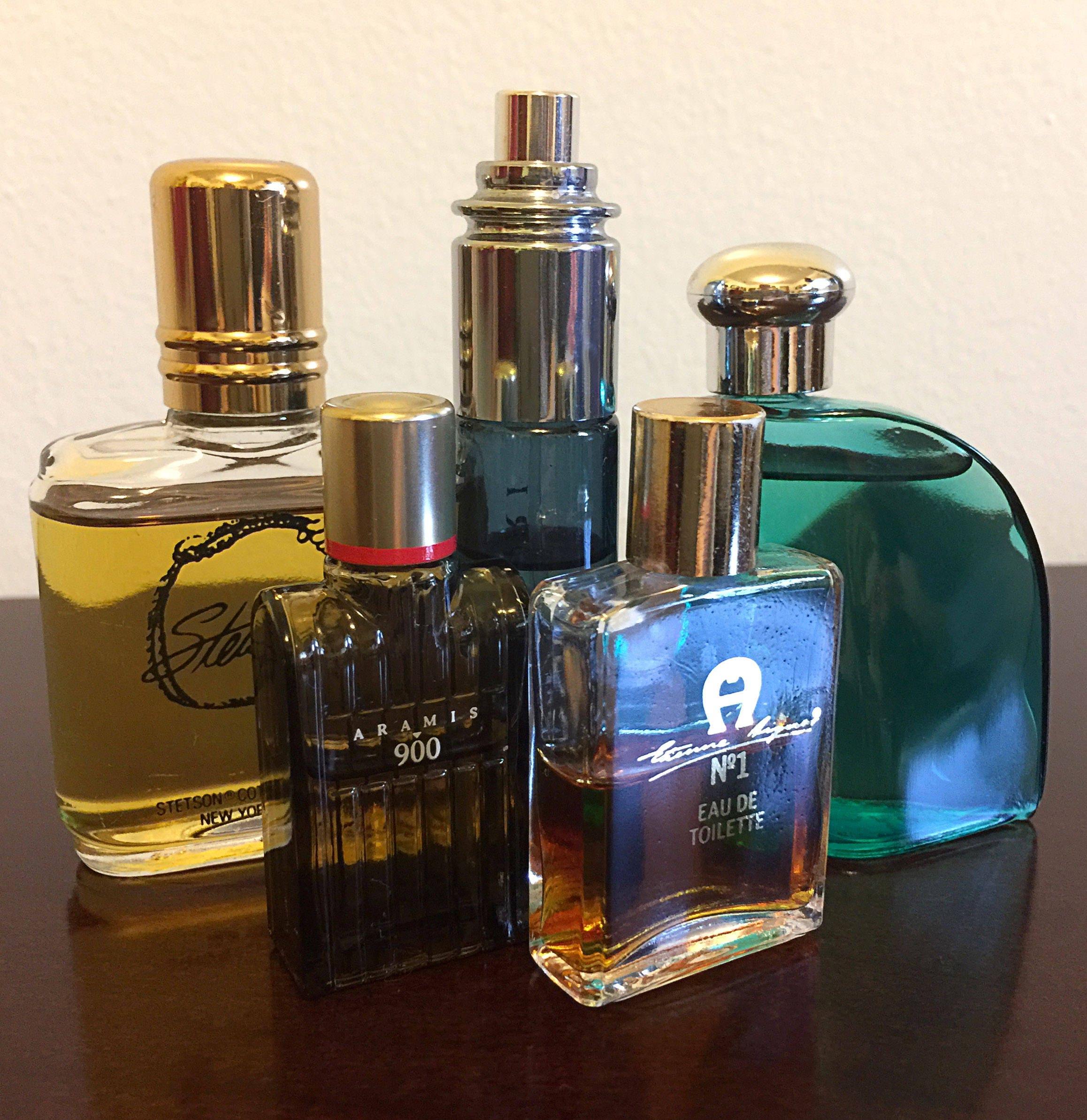SALE Vintage Mens Fragrances 5 Travel Size Bottles Etsy