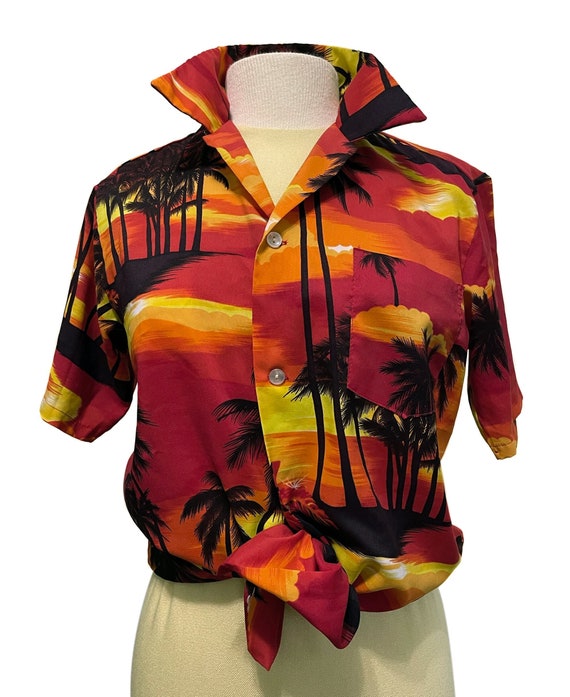 Vintage Hawaiian Shirt by Nui Nalu (Big Wave) - O… - image 1