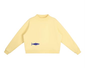 Bluza z okrągłym dekoltem Sardine | Bluza z okrągłym dekoltem Illustrated Fish Coastal