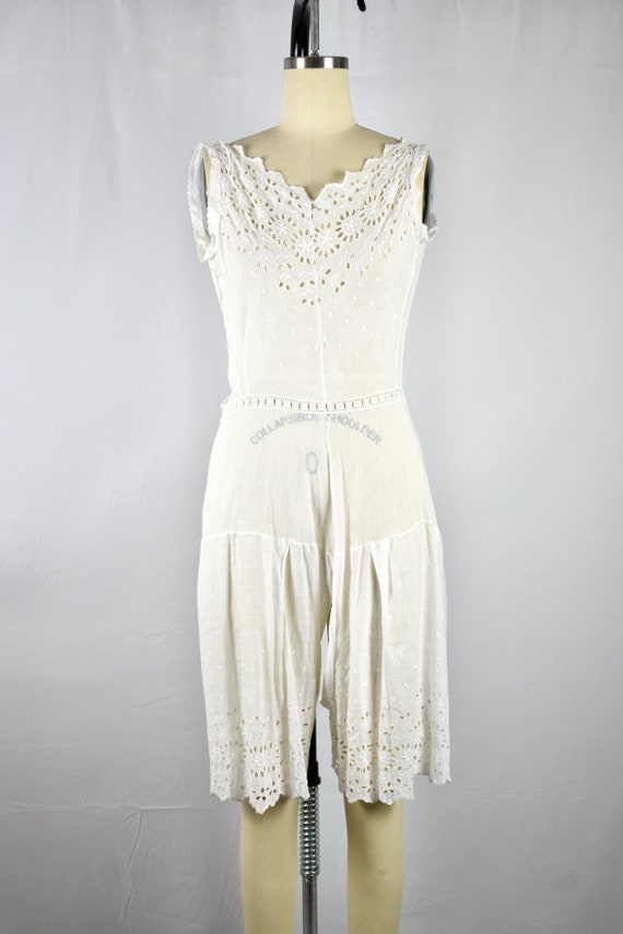 Vintage Edwardian Pleated Eyelet Cotton Bodice main image 0