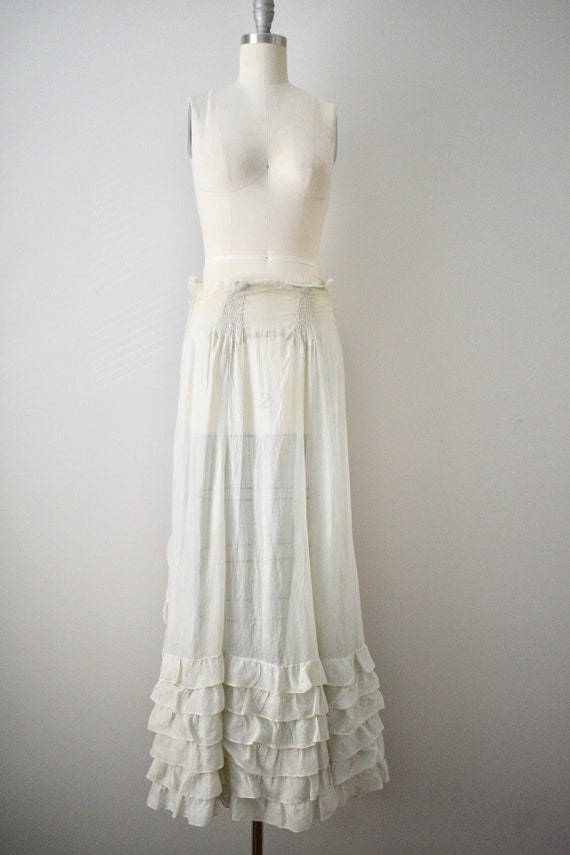 1930s Mint Green Sheer Pleated Wrap Skirt