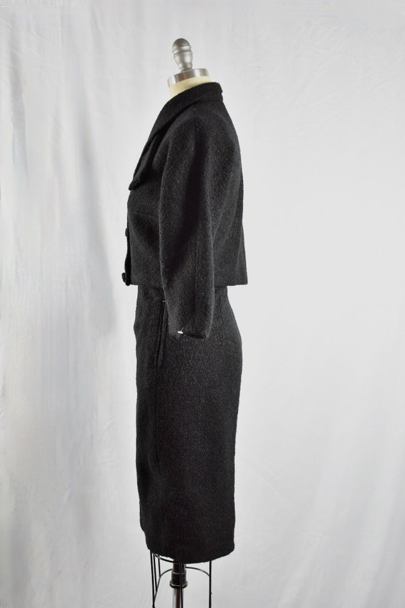 1950’s Black Renee Dupre Boucle Suit Set - image 3