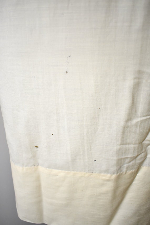 Vintage 1920s Rare Cream Wool Challis Wedding Dre… - image 10