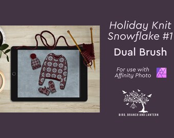 Affinity holiday snowflake #1 dual pixel brush! 2 for 1!
