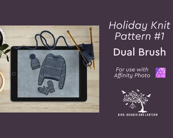 Affinity holiday knit pattern #1 dual pixel brush! 2 for 1!