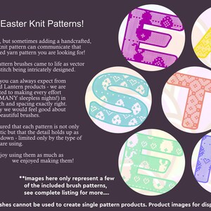 Procreate easter knit patterns brushset - 18 brushes in all!! (digital download) image 2