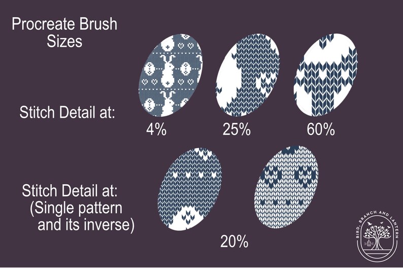 Procreate easter knit patterns brushset - 18 brushes in all!! (digital download) image 6