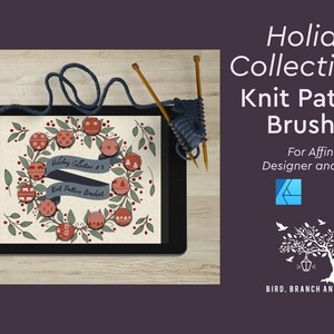 Affinity Knit Holiday Patterns Brushset – Vector Christmas Collection (Digital Download)