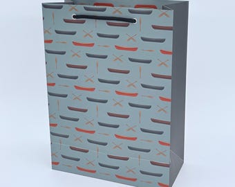 Wilderness canoes gift bag ~ outdoorsy, father's day, adventure!