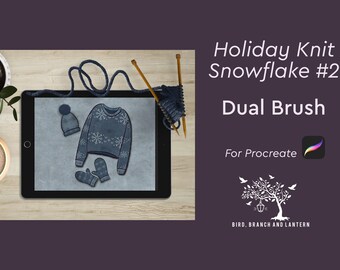 Procreate snowflake pattern #2 - dual brush! 2 for 1!