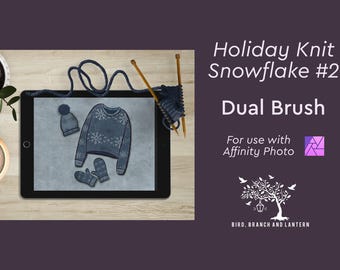 Affinity holiday snowflake #2 dual pixel brush! 2 for 1!
