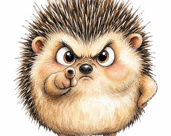 Quirky Hedgehog Clipart Bundle | 43 Watercolor Woodland Hedgehogs