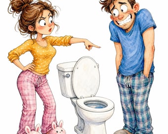 Funny Couple Moments Clipart | Watercolor Couples Bundle (Digital Download)