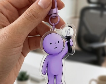 Llavero acrílico Army Purple Smiski / Merchandising hecho por fans de Kpop